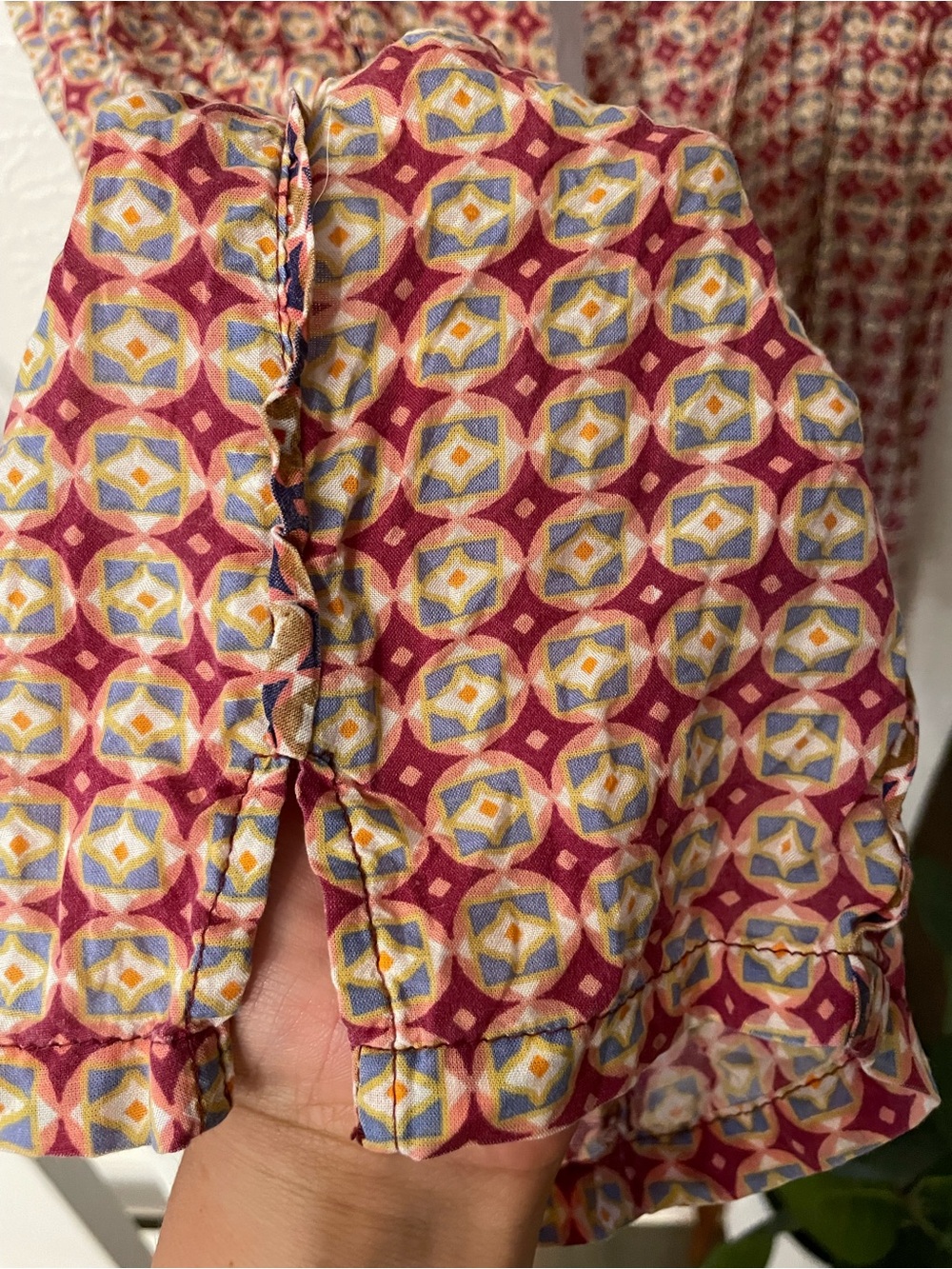 Anthropologie Doria Geometric Printed Wide-Leg Lounge Pants Large - Picture 8 of 9